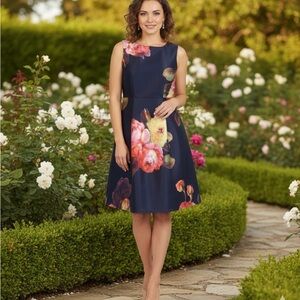 L’ATISTE Floral Sleeveless Women’s Dress Size Large NWT